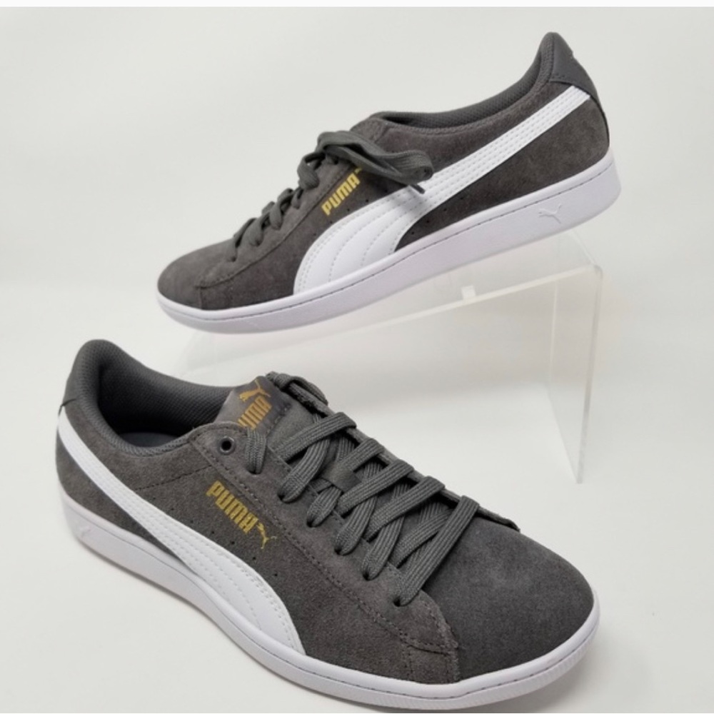 Puma sneakers gray suede and white leather